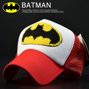 メッシュキャップ メンズ 帽子 BATMAN バッドマン キャップ メンズ レディース 刺繍 プレゼント BS29-108 レッド/ホワイト プレゼント ギ
