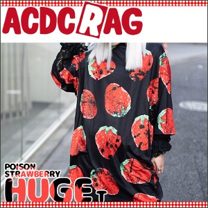 ACDC RAG エーシーディーシーラグ リンゴ ヒュージTシャツ ワンピT パンク ロック V系 原宿系 ファッション ユニセックス