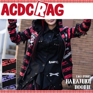 ACDC RAG エーシーディーシーラグ ハラジュクパーカー 原宿系 パンク ロック V系 うさ耳