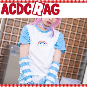 ACDC RAG エーシーディーシーラグ クラウド アームT 原宿系 デコラ カラフル 派手カワ ポップ ファンシー ブルー