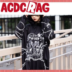 ACDC RAG エーシーディーシーラグ SWEET MY PAIN パーカー ブラック 原宿系 韓国 ファッション 長袖 パンク ロック V系