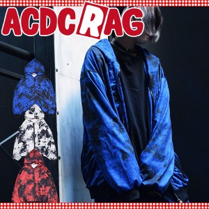 ACDC RAG エーシーディーシーラグ ブリーチ ZIPパーカー タイダイ むら染め 原宿系 パンク ロック V系 長袖 サイケデリック