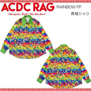 ACDC RAG エーシーディーシーラグ RAINBOW PF シャツ MIX 原宿系 デコラ 大きいサイズ ユニセックス ミックス