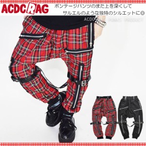 ACDC RAG エーシーディーシーラグ ボンテージサルエル パンク ロック ファッション V系 サルエル パンツ サルエルパンツ 10分丈 原宿 原