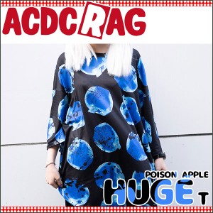 ACDC RAG エーシーディーシーラグ リンゴ ヒュージTシャツ ワンピT パンク ロック V系 原宿系 ファッション ユニセックス
