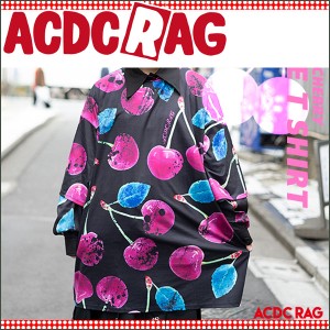 ACDC RAG エーシーディーシーラグ チェリー ヒュージTシャツ ワンピT パンク ロック V系 原宿系 ファッション ユニセックス