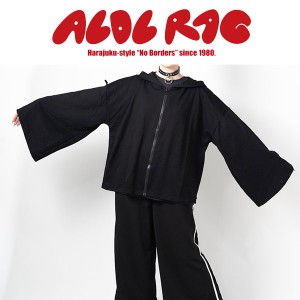 ACDC RAG エーシーディーシーラグ キモノパーカー ジップアップ 2way ドロップショルダー 原宿系 病みかわい 黒