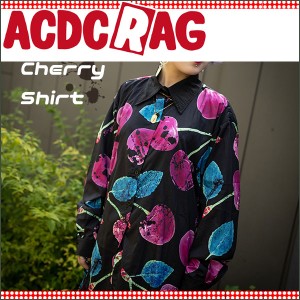 ACDC RAG エーシーディーシーラグ チェリーシャツ 病み 服 病みかわいい パンク ロック V系 ヴィジュアル系 原宿系 ファッション シャツ 