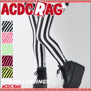 ACDC RAG エーシーディーシーラグ ストライプレギンス 原宿系 ファッション レディース パンク ロック V系 ライブ衣装 病み 服 病みかわ 