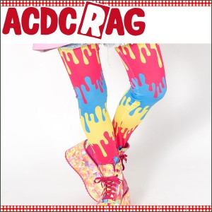 ACDC RAG エーシーディーシーラグ タレレギンス 原宿系 ファッション レディース パンク ロック V系 ライブ衣装 病み 個性的 デコラ キュ