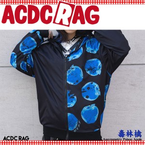 ACDC RAG エーシーディーシーラグ アシメリンゴ ZIP BIGパーカー 長袖 パンク ロック V系 ファッション バンギャ 原宿系 原宿 病み 病み