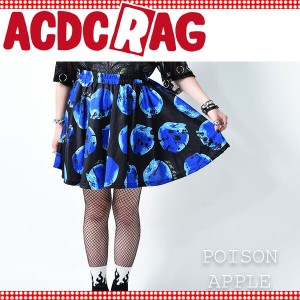ACDC RAG エーシーディーシーラグ リンゴフレアスカート パンク ロック 原宿系 ファッション 派手カワ スカート 総柄 ひざ丈