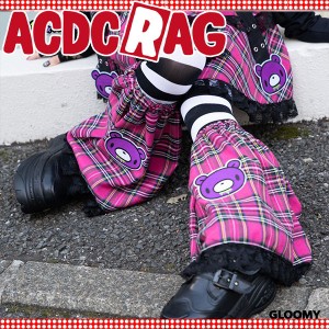 ACDC RAG エーシーディーシーラグ ビビッドグル〜ミ〜 レッグウォーマー 原宿系 パンク ロック V系 ダーク 病み 病みかわいい C.ピンクタ