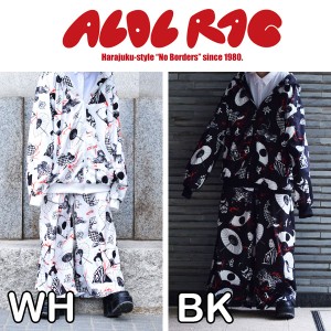 ACDC RAG エーシーディーシーラグ カブキDシパンツ 和柄 漢字 侍 浮世絵 歌舞伎 原宿系 パンク ロック よさこい 黒 白