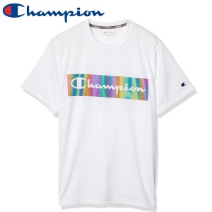Champion チャンピオン 速乾 ドライ 抗菌 防臭 半袖 Tシャツ オーロラプリント トレーニングウェア ショートスリーブTシャツ C3-RS303 メ