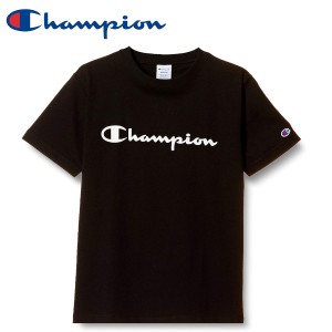 Champion チャンピオン 綿100% 定番 スクリプトロゴプリント 半袖 ショートスリーブTシャツ C3-S301 メンズ ブラック