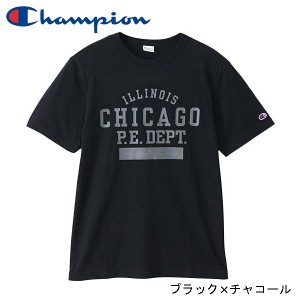 Champion チャンピオン Tシャツ 半袖 綿100% カレッジエイトスタイル グラフィックプリント ショートスリーブTシャツ C3-T312 メンズ ブ