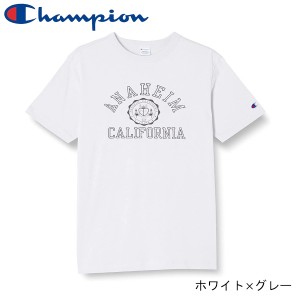 Champion チャンピオン Tシャツ 半袖 綿100% カレッジグラフィックプリント ショートスリーブTシャツ ベーシック C3-V318 メンズ ホワイ