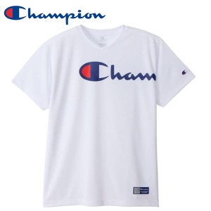 Champion チャンピオン 速乾 抗菌防臭 スクリプトロゴ バレーボール プラクティスTシャツ C3-VV304 メンズ ホワイト