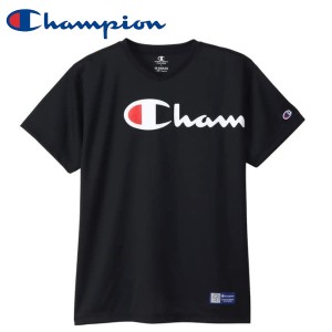 Champion チャンピオン 速乾 抗菌防臭 スクリプトロゴ バレーボール プラクティスTシャツ C3-VV304 メンズ ブラック