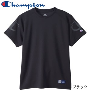 Champion チャンピオン Tシャツ 半袖 速乾 抗菌防臭 ワンポイントロゴ プラクティスTシャツ バレーボール C3-VV325 メンズ ブラック