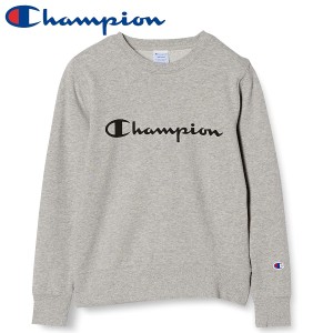 Champion チャンピオン スウェットシャツ トレーナー クルーネック 長袖 裏毛 スクリプトロゴプリント 定番 CW-K015 レディース オックス