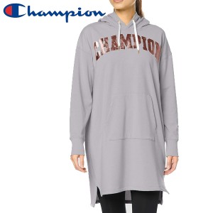 Champion チャンピオン パーカー ストレッチ UVカット スクリプトロゴ フーディーチュニック スポーツ CW-TS111 レディース オックスフォ