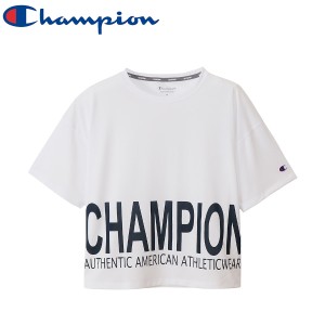 Champion チャンピオン 速乾 防臭 スクリプトロゴ ウィメンズ スポーツ Tシャツ ショートスリーブTシャツ CW-TS316 レディース ホワイト