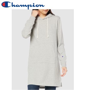 Champion チャンピオン UV加工 定番 膝丈 ワンマイルウェア フーデッドスウェットワンピース ワンポイントロゴ CW-U109 レディース オッ