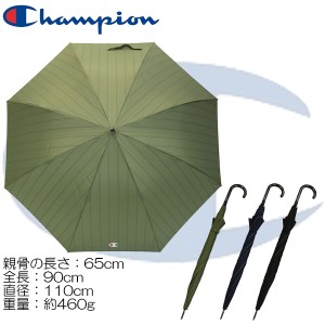 Champion チャンピオン 紳士 ストライプ柄 耐風 Aジャンプ傘 65cm×8R CHM44JP65