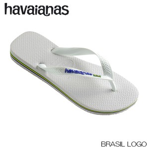 havaianas ハワイアナス BRASIL LOGO メンズ ビーチサンダル EVAフットベッド HA1-003 / ホワイト