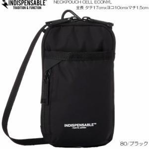 INDISPENSABLE インディスペンサブル NECKPOUCH CELL ECONYL ネックポーチ ブラック 18391400