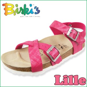 Birkis ビルキー サンダル/リリー/レディース：シャイニーチェックローズ Lille 女性用 可愛い かわいい ピンク