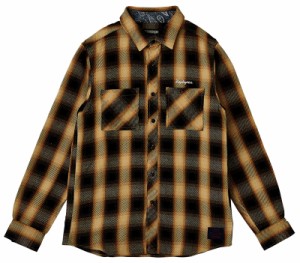 Zephyren ゼファレン CHECK SHIRT L/S - Resolve - BLACK / YELLOW