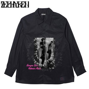 Zephyren ゼファレン PHOTO PRINT SHIRT L/S BLACK / Creux