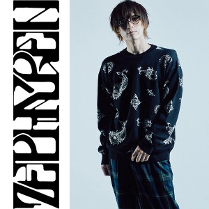 Zephyren ゼファレン JACQUARD KNIT BLACK / WHITE