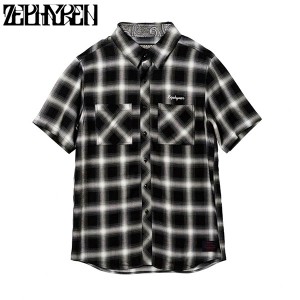 Zephyren ゼファレン CHECK SHIRT S/S - Resolve - BLACK