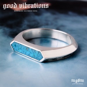 good vibrations グッドバイブレーション シルバーリング メンズ クラッシュターコイズ ネイティブ