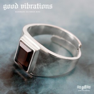 good vibrations グッドバイブレーション シルバーリング メンズ シルバー925 スモーキークォーツ シンプル おしゃれ 母の日 rg100