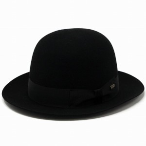 ボーラーハット KNOX 帽子 日本製 フェルト帽 紳士 ブランド フェルトハット オープンクランハット ノックス 中折れハット 黒 ブラック 