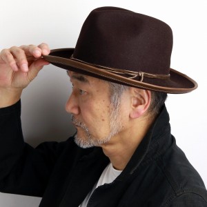 ステットソン つば広ハット メンズ 秋冬 stetson 帽子 ワイドブリム ダスティー フェルトハット 