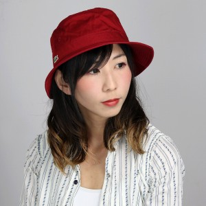 LACOSTE バケットハット メンズ ラコステ 帽子 レディース 日本製 サファリハット 綿 アウトドア 