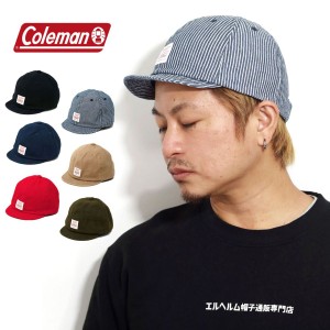 Coleman 小つばキャップ メンズ つば 短い キャップ レディース アウトドア キャンプ キャップ 釣り コットン キャップ ショートブリム 