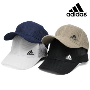 adidas キャップ メンズ 白 春夏 帽子 メッシュ 涼しい 吸汗速乾 アディダス サイドロゴ スポーツ ベースボールキャップ フリーサイズ サ