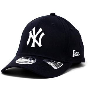 NEWERA キャップ 9FIFTY ストレッチスナップ ニューヨーク・ヤンキース ベースボールキャップ ニューエラ 帽子 ネイビー × ホワイト［ b