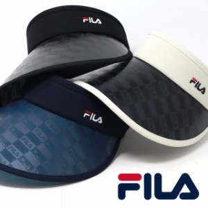 FILA サンバイザー レディース UV90%CUT 春夏 フィラ レディース サンバイザー uvカット FLW PATTERN 日よけ つば広 帽子 レディース 紫