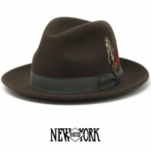 ニューヨークハット フェルト ハット メンズ ハット 帽子 中折れハット レディース ウールフェルトハット new york hat The Fedora オリ