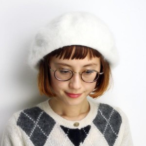 [ 新色 ] ベレー帽 アンゴラファー ベレー レディース 日本製 帽子 レディス 大きめシルエットで人気の型 国産ベレー 帽子 ゆったり ハッ