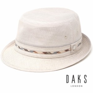 DAKS 先染めドビーメッシュ メッシュハット ブランド 夏 帽子 アルペンハット ハット メンズ 春 ハット ダックス 紳士帽子 ギフト プレゼ