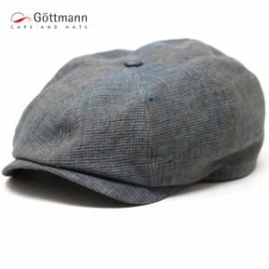 Gottmann ハンチング メンズ 春夏 ゴットマン 帽子 大きいサイズ Princeton 八方ハンチング ピーコックブルー チェック柄 ハンチング帽 6